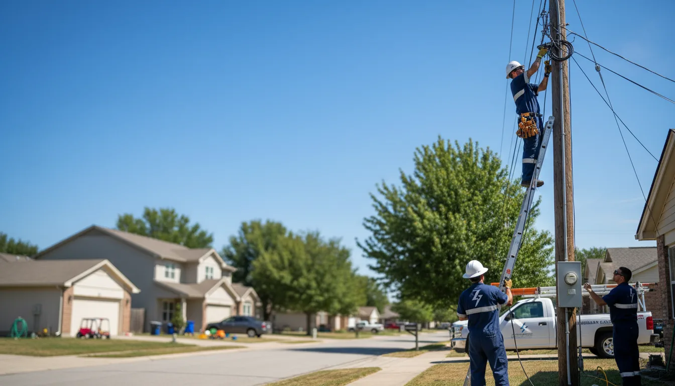 Residential electrician providing installation services in Fountainville, PA
